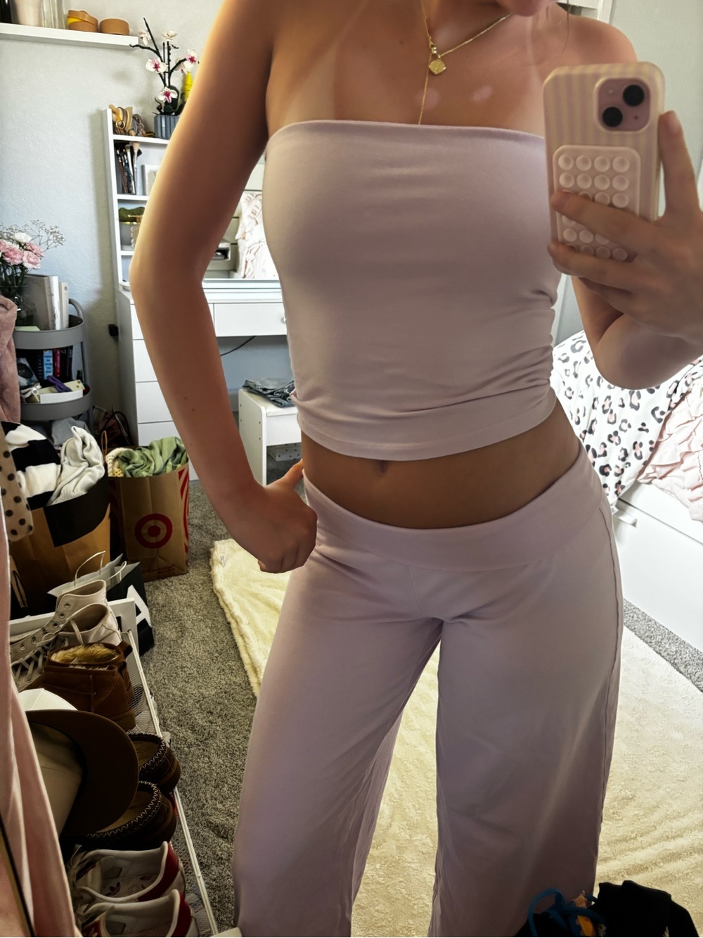 aerie Tube Top in Light Lavender